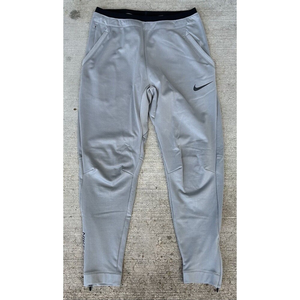 Nike Pro Men Slim Dri Fit Medium Training Gym Pants Tapered BV5515-073 Gray